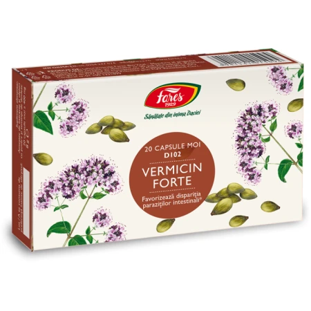 Vermicin Forte, 20 capsule moi, Fares