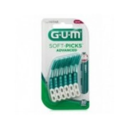 Set Periute Interdentare, GUM, Soft Picks, Texturate, pentru Curatare in Profunzime, Aroma de Menta, Large, 30 buc