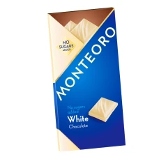 Ciocolata alba fara zahar, 90g, Monteoro