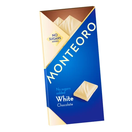 Ciocolata alba fara zahar, 90g, Monteoro