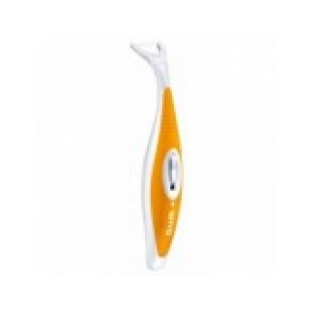 Dozator Ata Dentara, Gum, Flosbrush, Automatic, Cerata, cu Aroma de Menta, 250 utilizari, Portocaliu