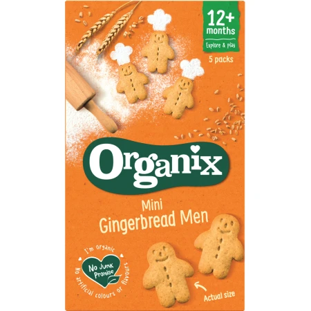 Mini Biscuiti eco cu ghimbir +12 luni, 5x20g, Organix