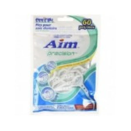 Set Ata Dentara, Aim, Precision, Tip Scobitoare, Curatare Rapida, Cerata cu Alunecare Usoara, Fibra Rezistenta, 60 buc