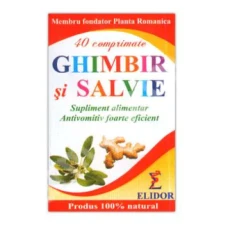 Ghimbir cu salvie pontica, 40 tablete