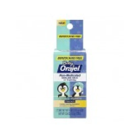 Gel Calmant Bebelusi, Orajel, TwinPack, Formula Zi si Noapte, pentru Dureri Gingivale, Fara Benzocaina, 100% Natural, 2x 5.1gr