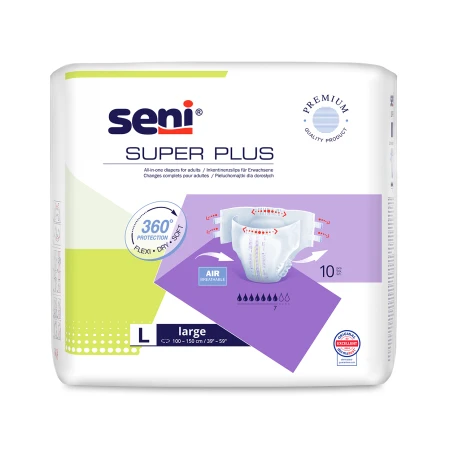 Scutece cu sistem inchis Super Plus Large, 10 bucati, Seni