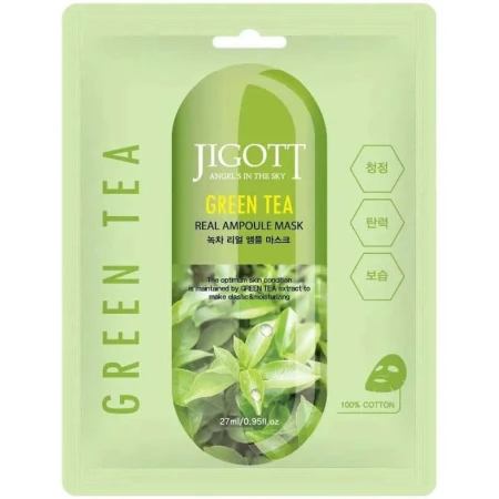 Masca Green Tea Real Ampoule Mask, 27ml, Jigott