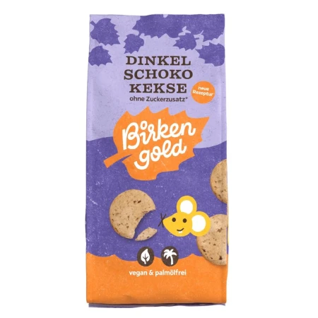 Biscuiti din spelta cu ciocolata, 125g, Birkengold