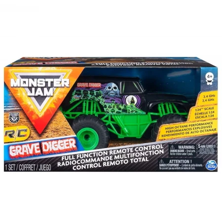 Spin&nbsp;Master Masinuta Monster Jam RC - Grave Digger, scara 1:24 Teleghidata