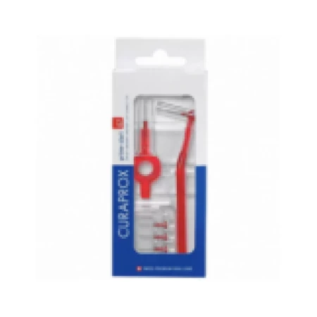 Set Periute Interdentare, Curaprox, CPS 07 Prime Start, pentru Curatarea Spatiilor Interdentare, Rosu, 5 buc