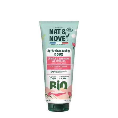Balsam delicat pentru toate tipurile de par cu extract de galbenele Bio, 200ml, Nat&Nove