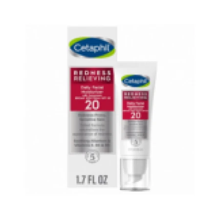 Crema de Fata, Cetaphil, Redness Relieving Daily, pentru Ameliorarea Simptomelor de Roseata si Iritatie ale Fetei, SPF 20, 50ml