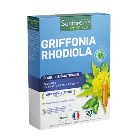 Griffonia Rhodiola, 20 fiole, Santarome