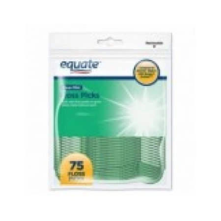 Set Ata Dentara, Equate, Clean Mint Floss Picks, Tip Scobitoare, Curatare Rapida, Cerata cu Alunecare Usoara, Fibra Rezistenta,