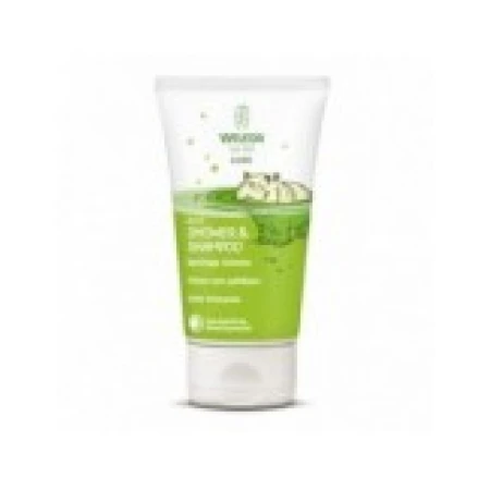 Gel de Dus si Sampon 2 in 1, Weleda, Kids, cu Ulei de Susan pentru Hidratare, Aroma Lime, 150ml