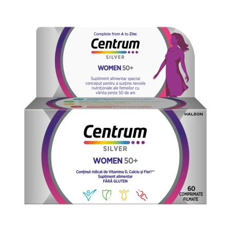 Centrum Silver 50+ pentru femei, 60 comprimate, Haleon