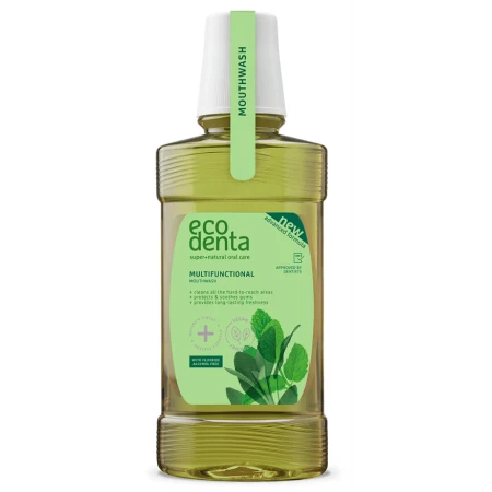 Apa de gura multifunctionala pentru protectia cavitatii orale, 250ml, Ecodenta