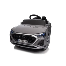 Masinuta electrica pentru copii, Audi SQ8, 70W, 12V, roti moi si scaun tapitat, gri