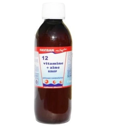 Sirop 12 Vitamine cu Zinc, 250 ml, Favisan