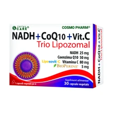 NADH + CoQ10 + Vitamina C Trio Lipozomal, 30 capsule vegetale, Cosmopharm