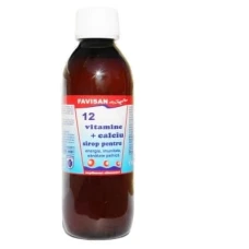 Sirop 12 Vitamine cu Calciu, 250 ml, Favisan