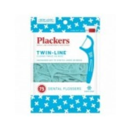 Set Ata Dentara, Plackers, Twin Line, Tip Scobitoare, Curatare Rapida, Foarte Rezistenta, Aroma de Menta, 75 buc
