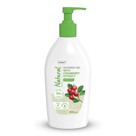 Dr. Max Natural Gel de dus cu merisoare, 490ml