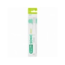 Set 2x Rezerve, Gum, Activital, Sonic Daily, Capete Standard, pentru Periuta Sonica, Soft, Culoare Alba