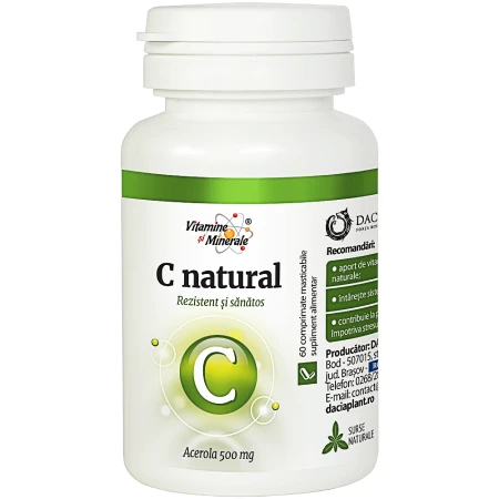 Vitamina c naturala,Dacia Plant,60 comprimate