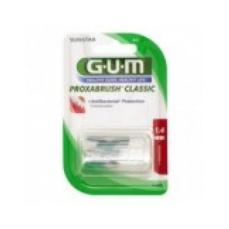 Set 8x Periute Interdentare, GUM, ProxaBrush, pentru Curatare in Profunzime, Tratate cu Clorhexidina, 1.4mm