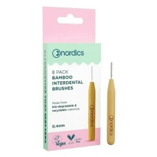 Periute interdentare din bambus dimensiune 0.40mm - 8 buc Nordics