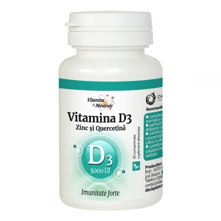 Vitamina d3 zinc si quercetin,Dacia Plant,30 comprimate