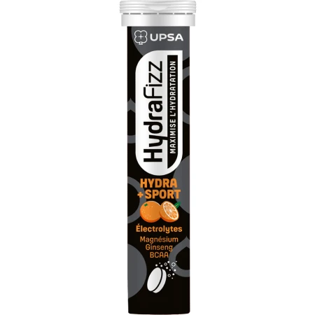 Electroliti cu aroma de portocale Hydrafizz Hydra +Sport, 16 comprimate efervescente, Upsa
