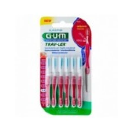 Set 6x Periute Interdentare, GUM, Trav-Ler, pentru Curatare in Profunzime, Tratate cu Clorhexidina, 1.4 mm
