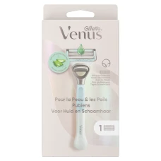 Set aparat de ras pentru zona intima + Rezerva Venus Satin Care, 1 bucata, Gillette