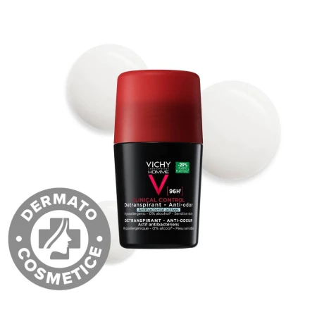Deodorant Homme cu roll-on pentru barbati Clinical Control 96h, 50ml, Vichy