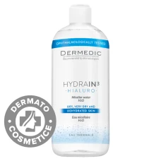 Apa micelara H2O Hydrain 3 Hialuro, 500ml, Dermedic