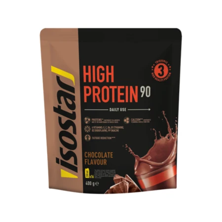 Pudra High Protein 90 cu aroma de ciocolata, 400g, Isostar