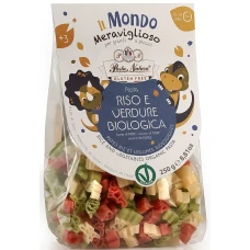 Paste pentru copii de orez cu sfecla si spanac bio 250g Pasta Natura