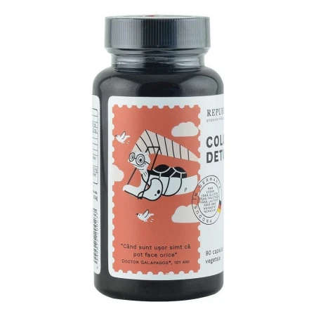Colon Detox (500 mg) supliment alimentar Ecologic Republica BIO, 90 capsule (53,5 g)