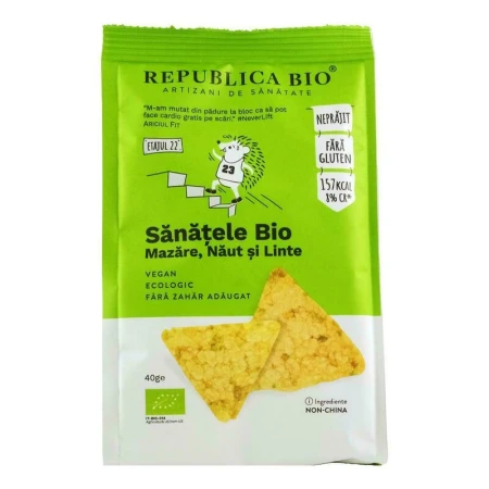 SANATELE BIO Mazare, Naut si Linte, ecologic, fara gluten, 40g, Republica Bio