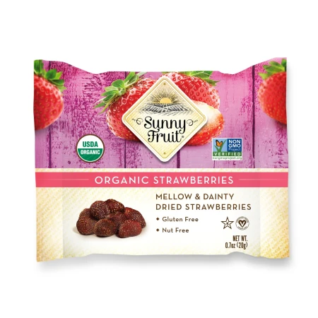 Fructe uscate capsuni bio, 20g, Sunny Fruit