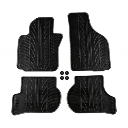 Covorase auto negre din cauciuc pentru VW Golf V 2003-2009/ Golf VI 2008-2012/ Jetta 2007-2010/ Scirocco 2009 - prezent Gledring