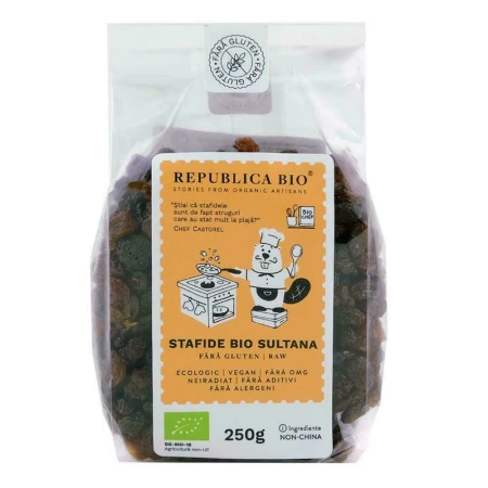 Stafide Bio Sultana FARA GLUTEN, 250g, bio, Republica BIO