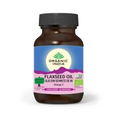 Ulei din seminte de in organic Omega-3, 60 capsule, Organic India