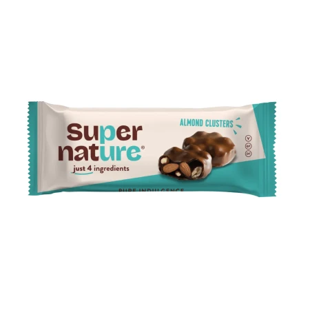Migdale invelite in ciocolata bio, 34g, Super Nature