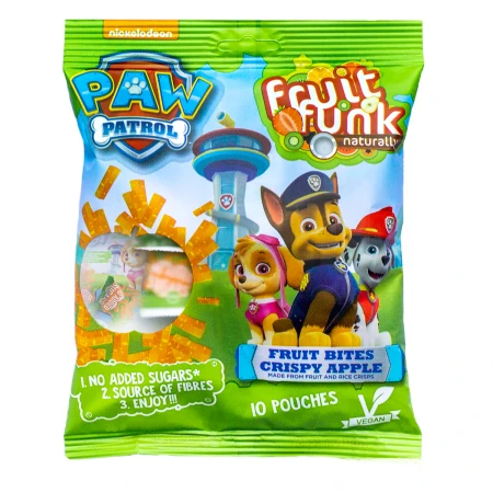 Gustare din fructe cu mar crocant Paw Patrol, 100g, Fruit Funk