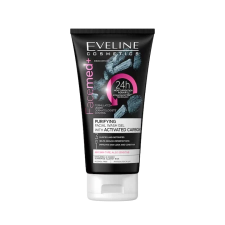 Gel de curatare pentru ten cu carbon FaceMed, 150ml, Eveline Cosmetics