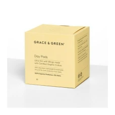 Absorbante din bumbac organic 100% Zi (10 buc), Grace and Green