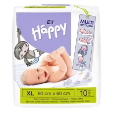 Aleze igienice absorbante Happy 90x60cm, 10 bucati, Bella Baby